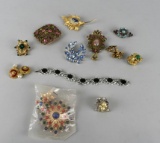 Lot of Costume Jewelry By Brand Makers: Sarah Cov, Coro, Eisenberg Ice, Deltah, Kramer & More