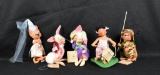 Lot of Five Annalee Mobilitee Dolls Inc. Plush Character Figures, New Hampshire