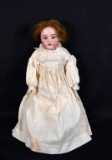 Antique French Porcelain & Leather Body Doll