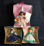 Lot of Three Madame Alexander 7.5” Dolls: Happy Birthday, Canada, Ireland