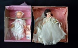 Lot of Two Madame Alexander Dolls: 6.5” Christening & 7” Bride