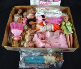 Lot of Eleven Mattel 1990s Barbie & Other Dolls & Barbie Paper-dolls Set