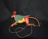 Antique Lehmann “Tom 385”  Tin Litho Climbing Monkey Mechanical Tin Toy