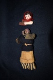 Antique Porcelain & Stuffed Straw 8” Doll, Marked