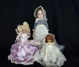 Lot of Three Vintage Composition Dolls