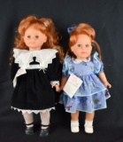 Lot of Two Gotz 19 & 16” Vinyl Dolls w/ Red Hair & Original Boxes