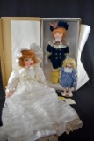 Lot of Three Porcelain & Soft Body Dolls: Goebel, Franklin Heirloom Doll, Kingstate