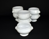 Seven Individual BIA Footed Soup Bowls w/ Lion Heads