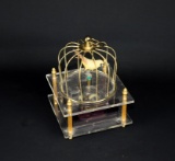 Japanese Singing Bird Cage Music Box Automaton w/ Sankyo Mechanism