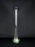 Tall Vintage 22” Blown Swung Glass Vase