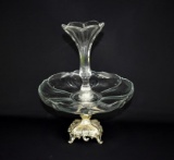 Vintage Crystal & Silver Plated Epergne