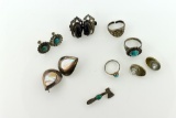 Lot of Mexican / Native American Sterling Silver Jewelry