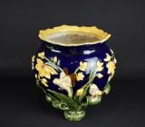 Contemporary Oriental Accent Footed Earthenware Jardiniere