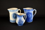 Lot of Three Antique Milk Pitchers