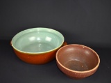 Lot of Two Large Pottery Bowls