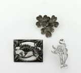 Lot of Three Sterling Silver Pendants