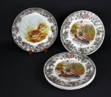Lot of Spode “Woodland” Pie Plate & Four Queen's “Quintessential Game” Dinner Plates