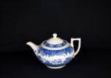 Wedgewood Blue & White “Romantic England” Teapot, England