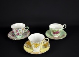Lot of Three English Tea Cups & Saucers: Paragon, Crownford, & Royal Standard
