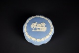 Wedgwood Blue Jasperware Box w/ Classical Figures