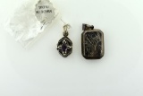 Two Sterling Silver Locket Pendants