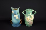 Lot of Two Roseville USA Vases: “Peony” & “Apple Blossom”