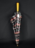 Vintage Plaid Umbrella w/ Bakelite Handle