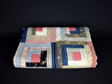 Antique Log Cabin Pattern Quilt