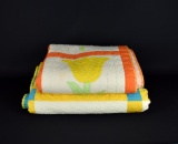 Lot of Two Flower Blocks Quilts: Tulip & Other