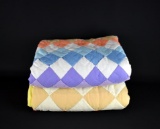 Lot of Two Square Blocks Polyester Quilts