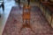 Vintage Schott Furniture Mahogany Plant Stand with Brass Bowl