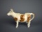 Vintage Brown and White Porcelain Cow Creamer, Prob. Germany