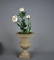 Vintage Florentia Enameled Metal Flower Sculpture (Made in Italy) in Cast Iron 9” Urn