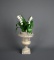 Vintage Florentia Enameled Metal Flower Sculpture (Made in Italy) in Cast Iron 4.5” Urn