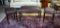 Set of Three Faux Leather Top Nailhead Trimmed Benches/Stools