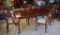 Vintage Cherry Queen Anne Style Dining Table with Extension Leaf