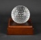 Waterford Crystal Golf Ball with Wooden Stand
