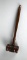 Antique Inlaid Walnut Gavel with Silver Name Plate “Ada A. Hartman, Brooklyn, O.E.S. No. 279, 1932