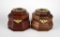 Pair of Virginia Metalcrafters Colonial Williamsburg Octagonal Heart Boxes with Lock and Key