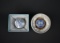 Blue & White Enamel Boxes: Halcyon Days Gift Ring Box & Alastor Enamels “Congratulations”, England