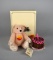 1997 Steiff Jointed Mohair 8” Event Teddy Bear Signed Dick Frantz in Original Box with Birthday Cake