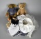 Lot of Two Steiff Jointed Mohair 9” Teddy Bears & Bear Clothing