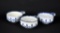 Set of Three Delft “Williamsburg Restoration” 5.5” W  Porringers, Holland