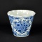 Delft Blue & White 4.25” Flower Pot with Crimped Edge, Holland