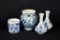 Lot of Four Small Delft Blue & White Vases, Holland