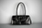 Franco Sarto Black Shoulder Handbag with Contrasting Stitching