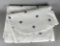 Laura Ashley Cotton White with Blue Flowers Bed Cover with Scalloped Edge, Portugal