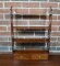 “Tradition House” Walnut Hanging Plate Shelves with Double Drawers