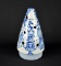M. A. Hadley  Blue & White Pottery 10” Candle Cover USA, Signed