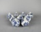 Lot of Nine Royal Goedewaagen Delft “Williamsburg” Christmas Ball Ornaments, Holland